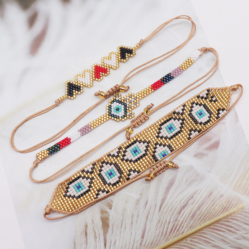 Vintage Style Devil's Eye Palm Glass Handmade Women's Bracelets