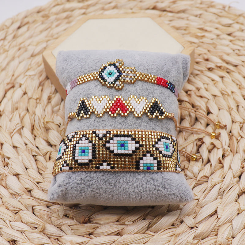 Vintage Style Devil's Eye Palm Glass Handmade Women's Bracelets