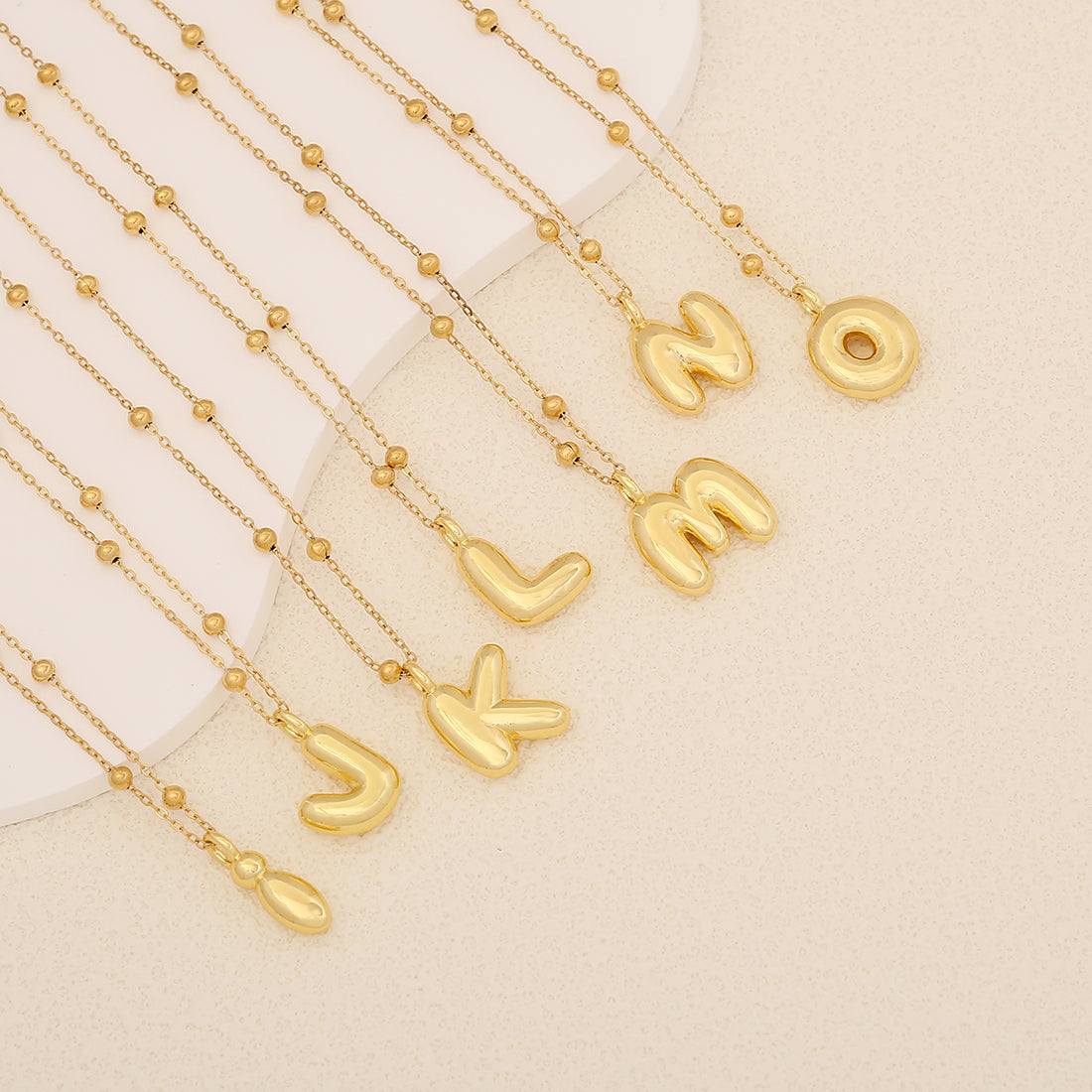Simple Style Letter Stainless Steel Copper Plating Pendant Necklace