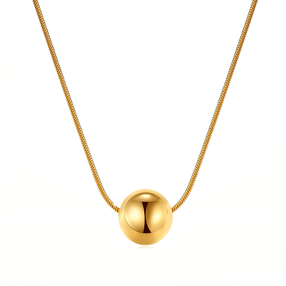 Simple Style κολιέ με στρογγυλό μοτίφ από επιμεταλλωμένο ατσάλι