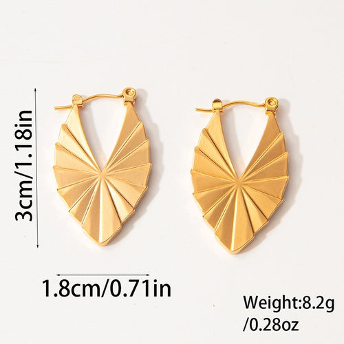 IG Style Simple Style Geometric Plating Stainless Steel Gold Plated Earrings