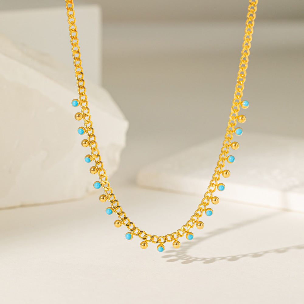 Titanium Steel 18K Gold Plated Simple Style Commute Plating Geometric Necklace