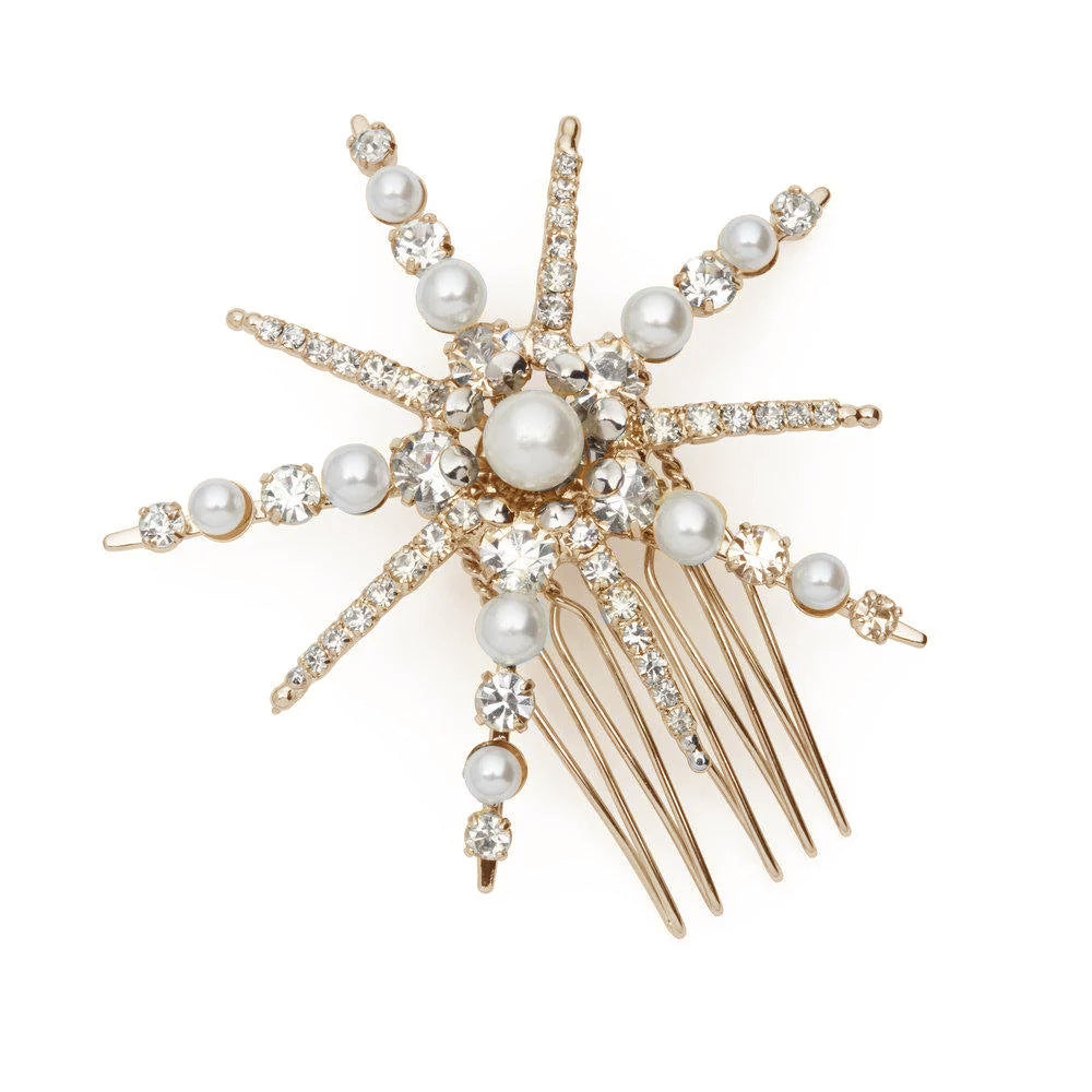 Women's Elegant Geometric Alloy Plating Hair Combs