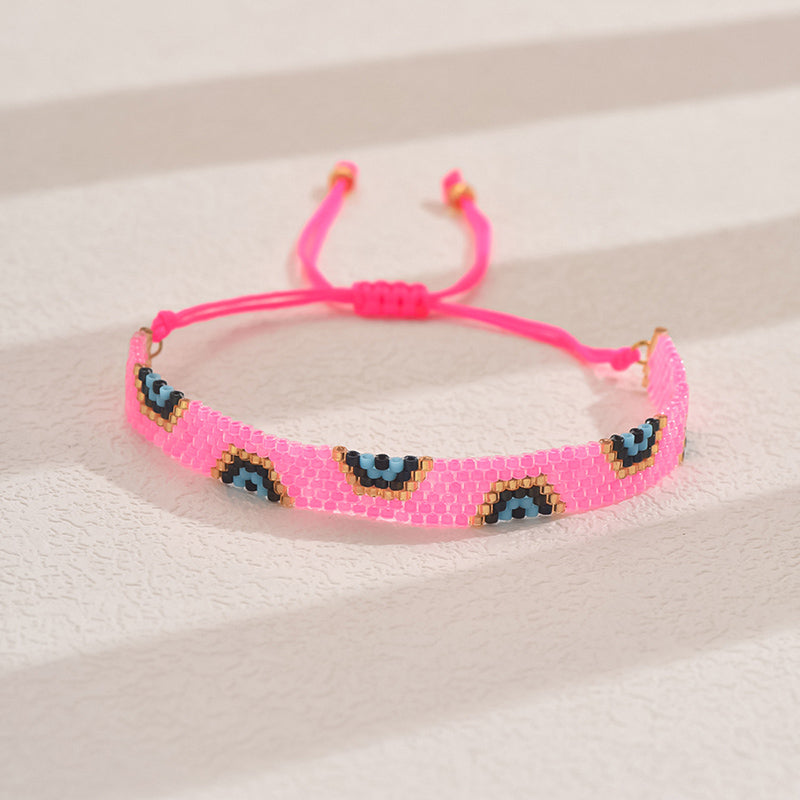 Retro Classic Style Hexagram Heart Shape Flower Glass Beaded Chain String Bracelets
