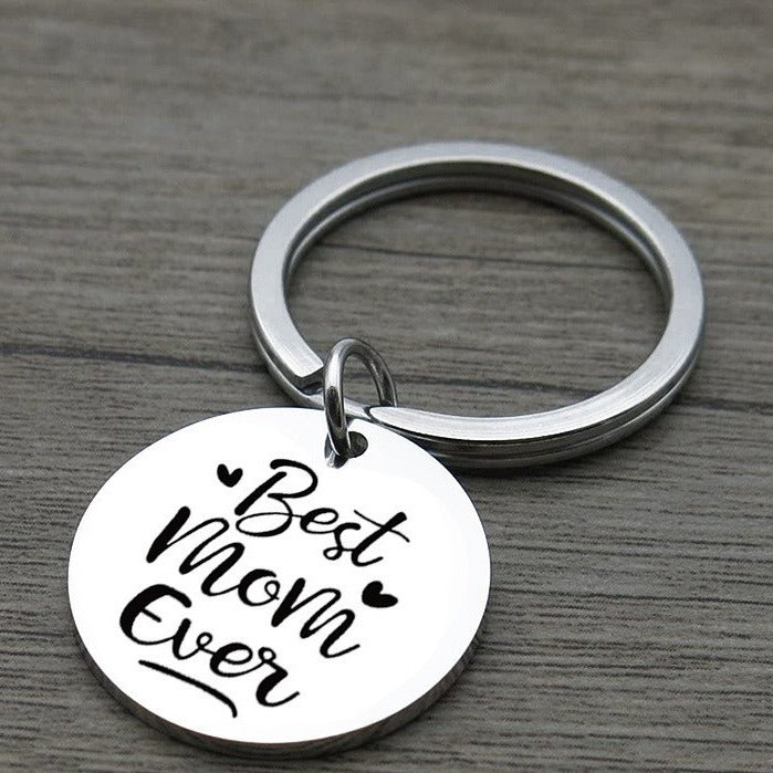 Modern Style Letter Heart Shape 201 Stainless Steel Mother'S Day Unisex Keychain
