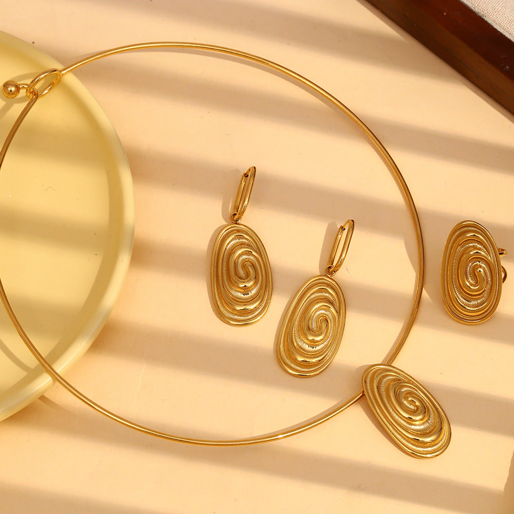 Vacation Classic Style Solid Color 304 Stainless Steel Plating Rings Earrings Necklace