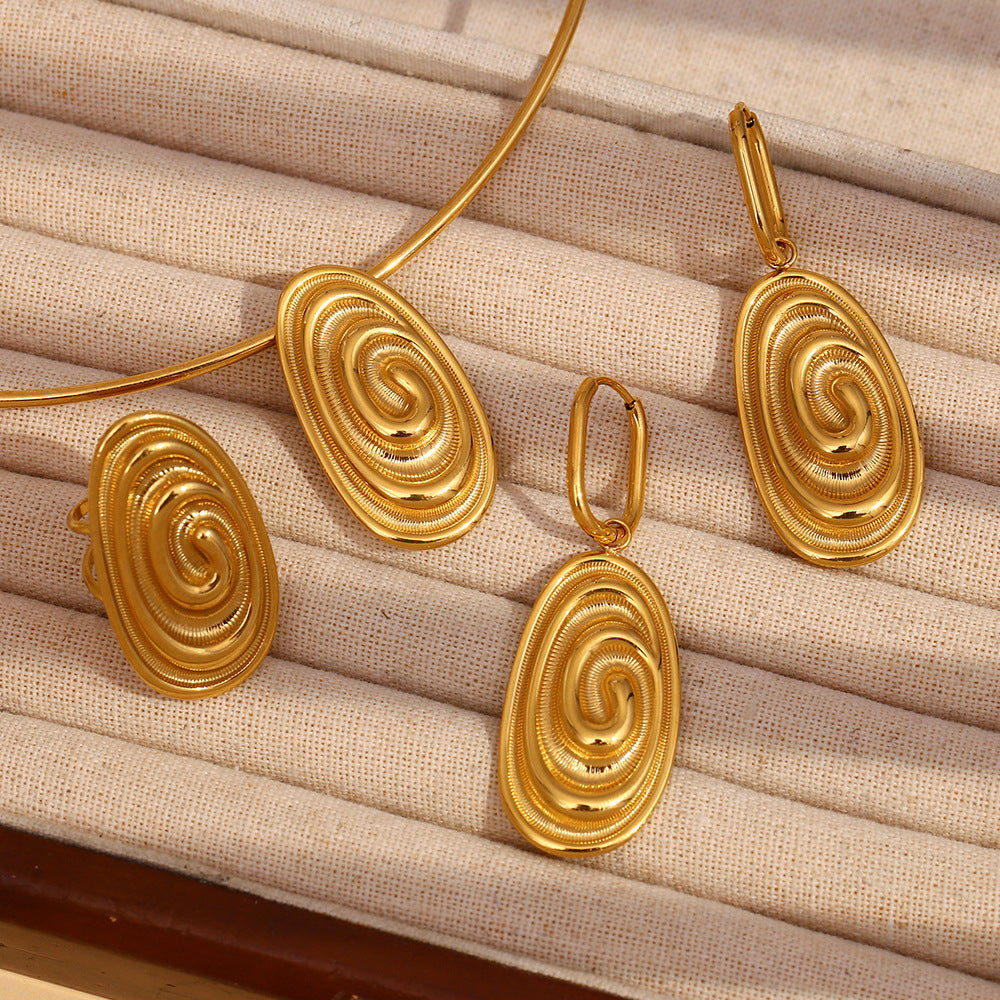 Vacation Classic Style Solid Color 304 Stainless Steel Plating Rings Earrings Necklace