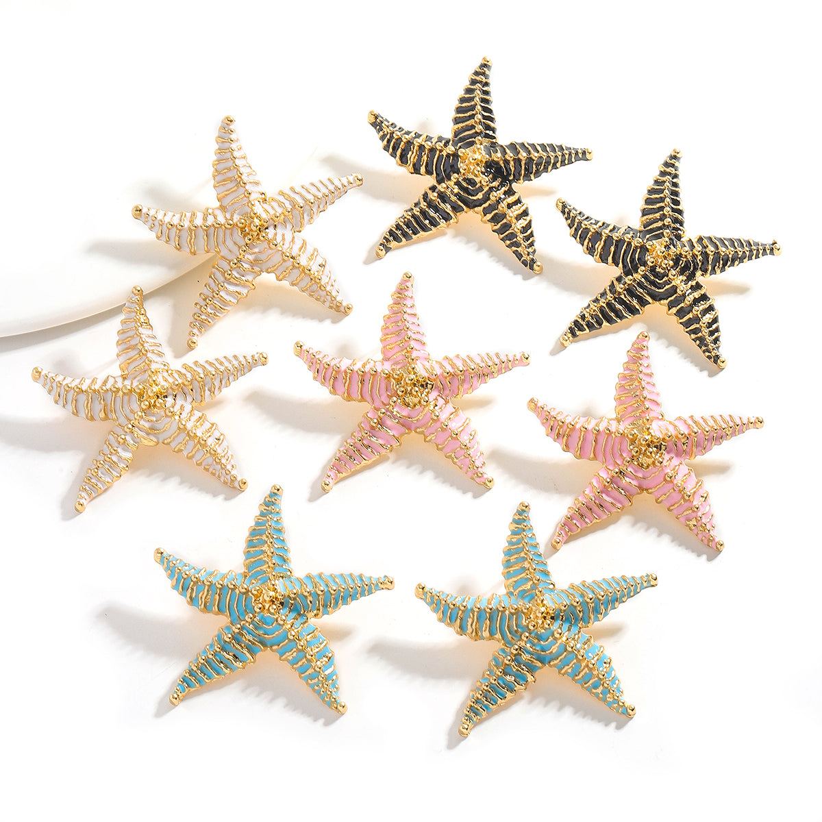 Vacation Marine Style Commute Starfish 316 Stainless Steel Alloy Ear Studs