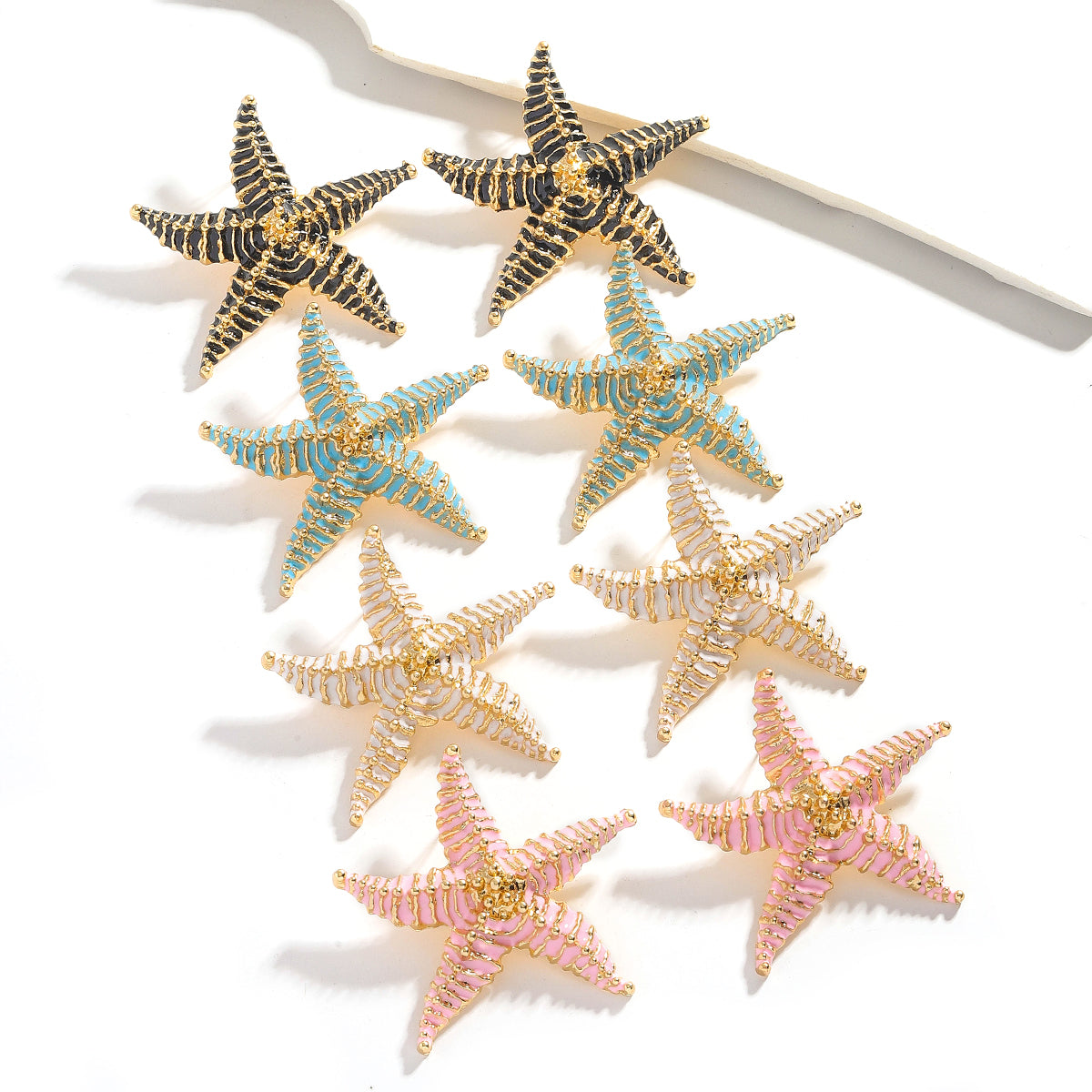 Vacation Marine Style Commute Starfish 316 Stainless Steel Alloy Ear Studs