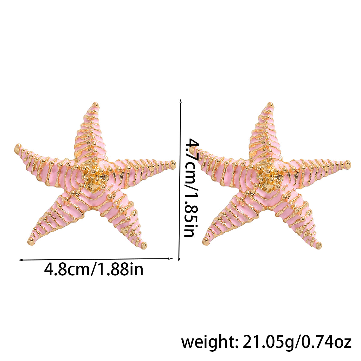 Vacation Marine Style Commute Starfish 316 Stainless Steel Alloy Ear Studs