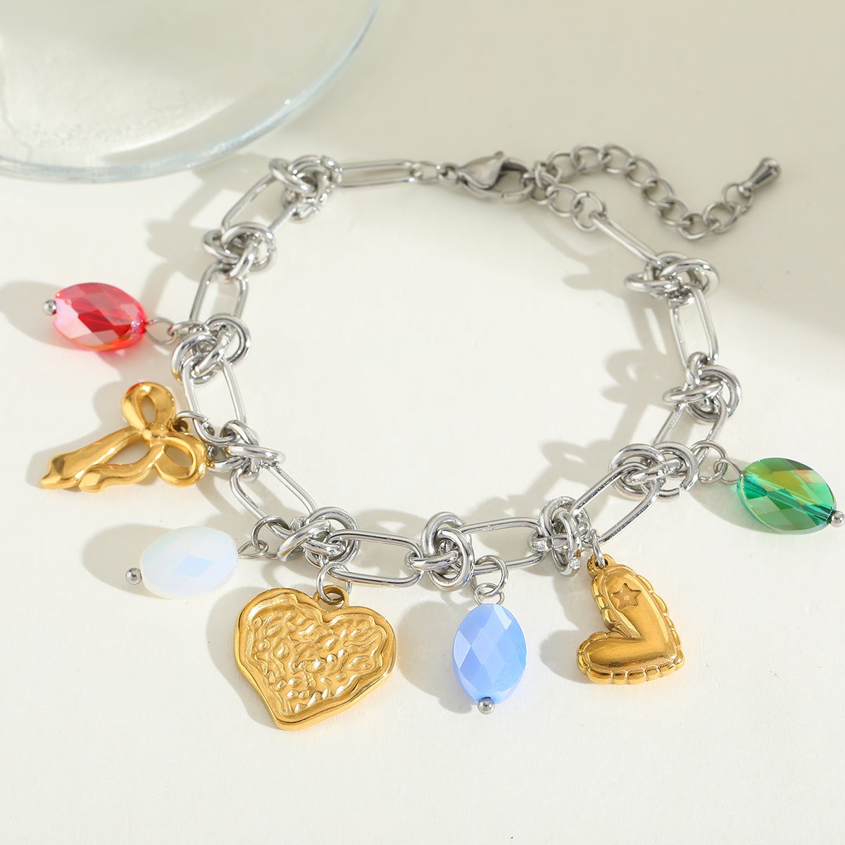 Elegant Cute 304 Stainless Steel Multi Charms Bracelet