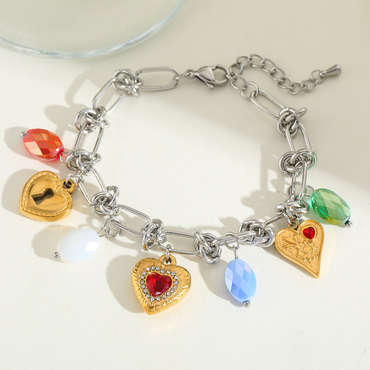 Elegant Cute 304 Stainless Steel Multi Charms Bracelet