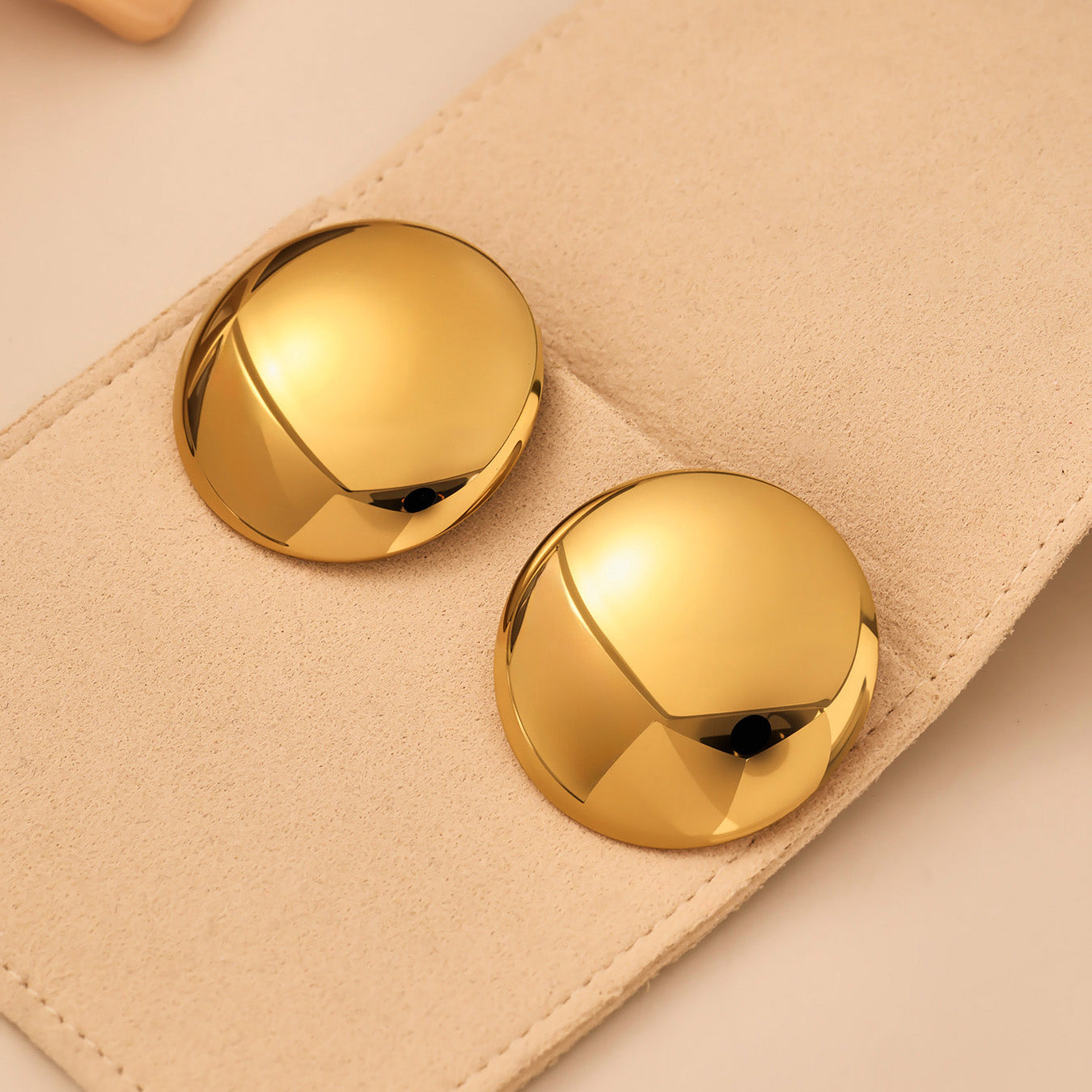 💎🕒 Mirror Round Statement Earrings