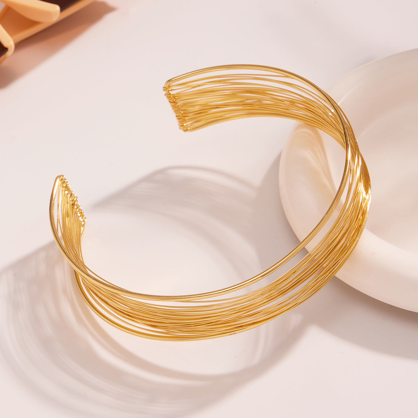 Ατσάλινο statement choker multi-wire σε χρυσό και ασημί – Χονδρική So Cute by Dimi