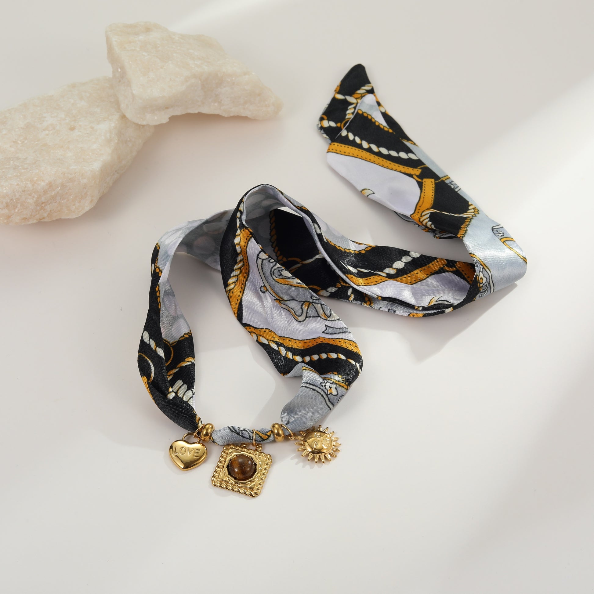 Βραχιόλι Tiger Eye με silk scarf κορδόνι – So Cute by Dimi B2B