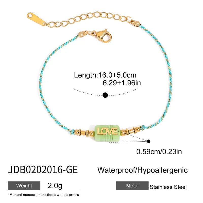 Casual Modern Style Commute Letter 316 Stainless Steel Twisted Rope Chain Bracelets Necklace