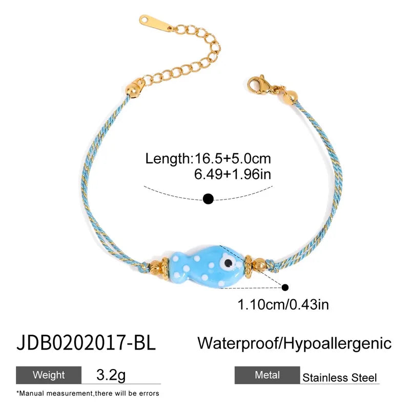 Casual Cute Commute Fish 316 Stainless Steel Handmade Chain Bracelets