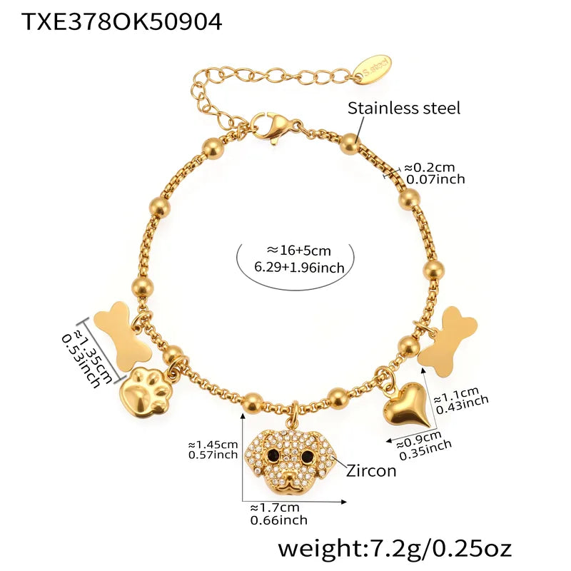 💎🕒 Βραχιόλι Dog Lover Charms