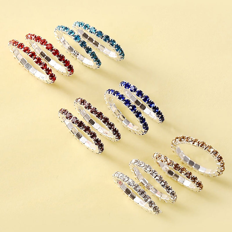 Fashion Ornament Stretchable Foot Ring with Claw Chain of Rhinestones, pack of 12 pcs