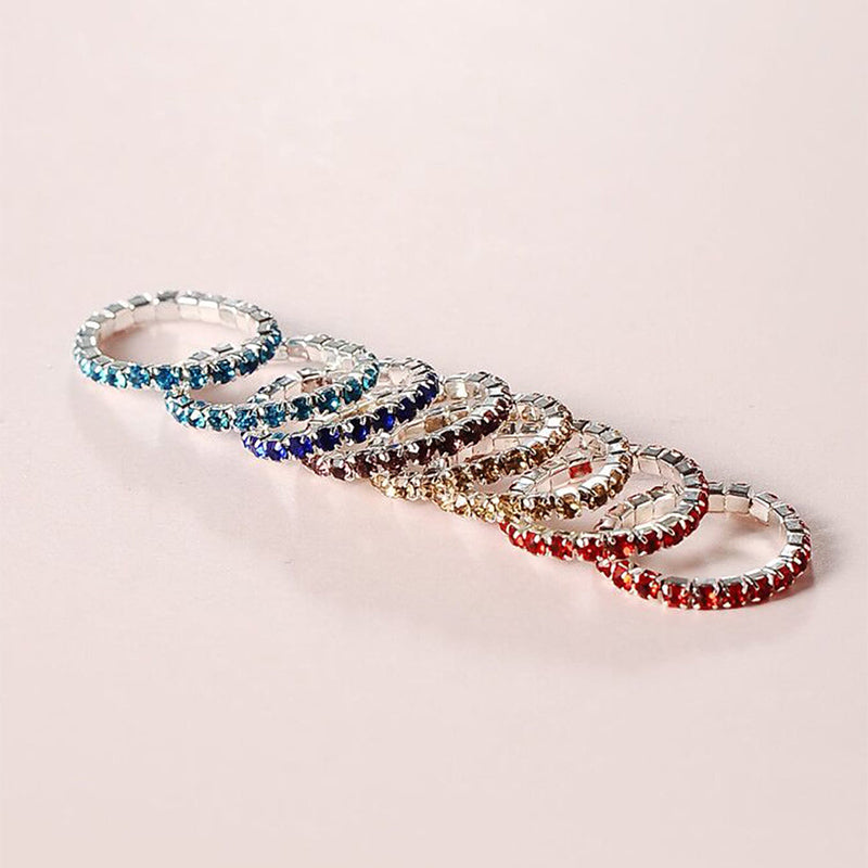 Fashion Ornament Stretchable Foot Ring with Claw Chain of Rhinestones, pack of 12 pcs