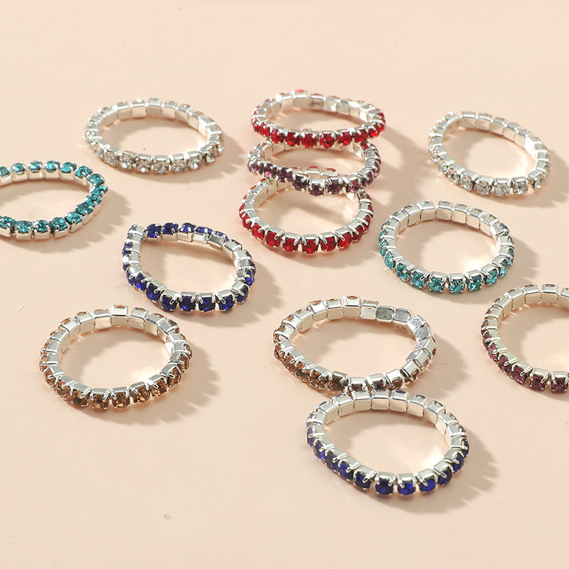 Fashion Ornament Stretchable Foot Ring with Claw Chain of Rhinestones, pack of 12 pcs