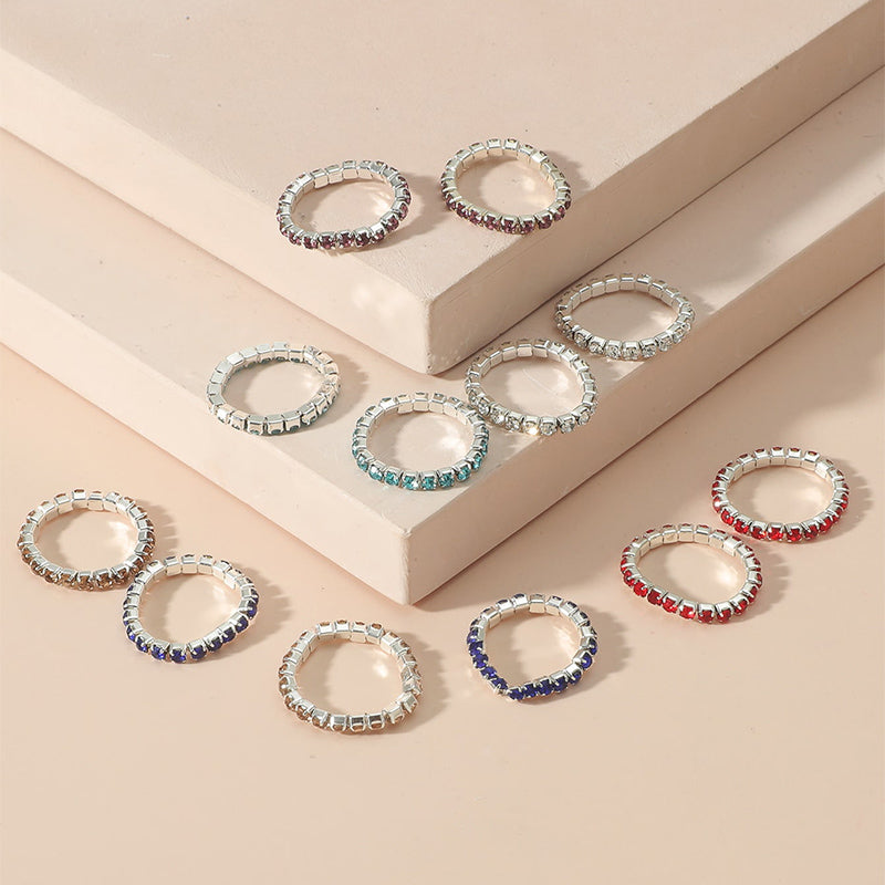 Fashion Ornament Stretchable Foot Ring with Claw Chain of Rhinestones, pack of 12 pcs