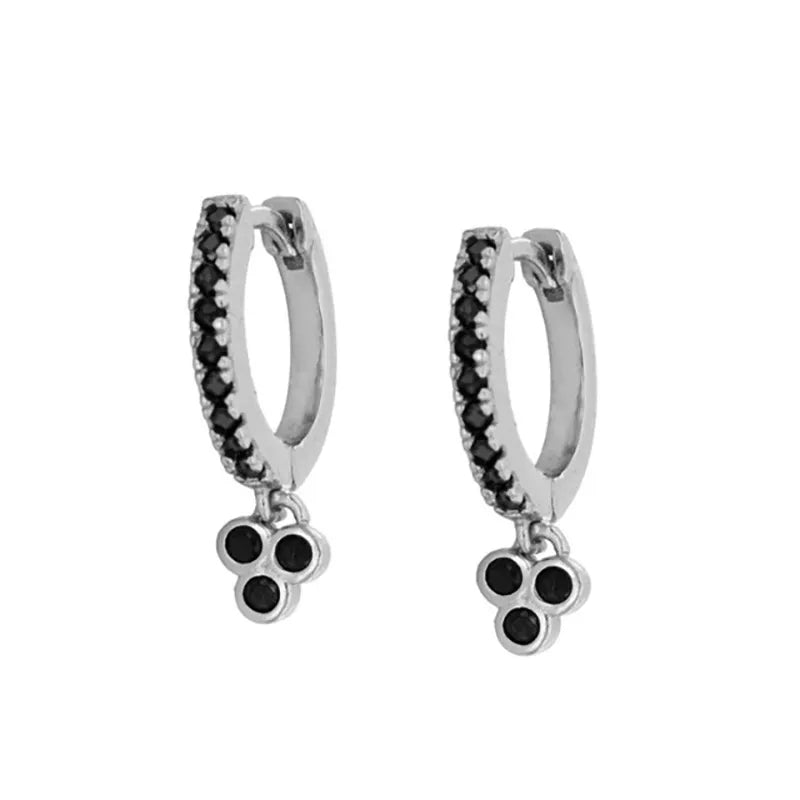 Fashion New Style Copper Pendant Earrings with Inlaid Zircon