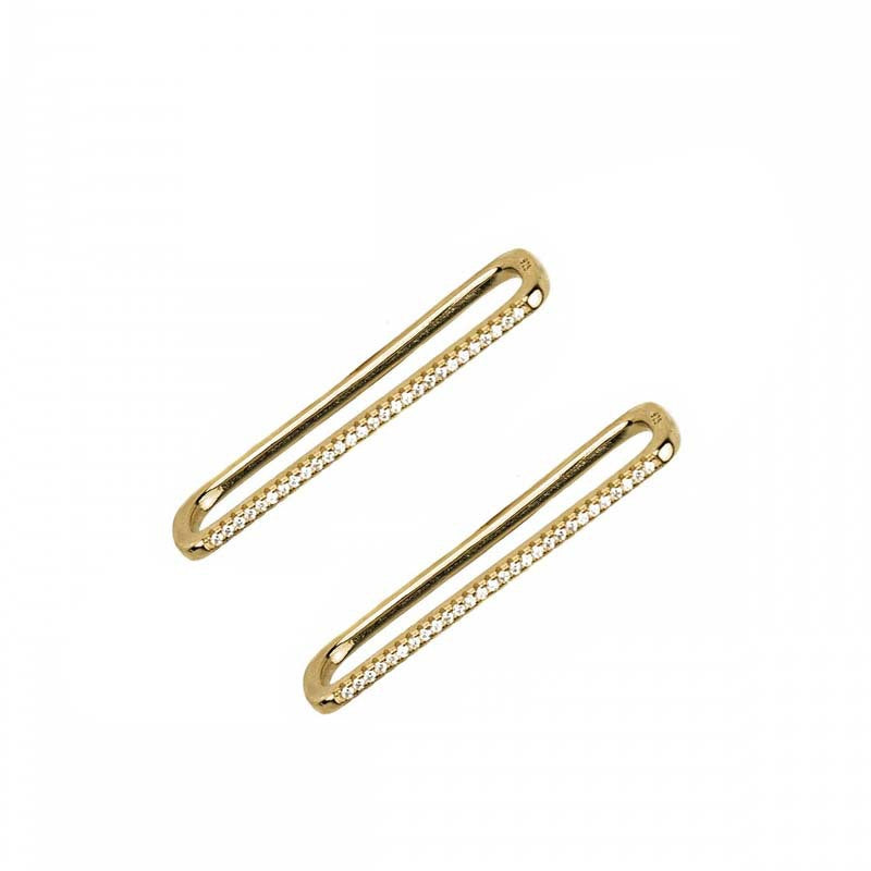 New Style Hollow Geometric Copper Clip Earrings, Non-Pierced Ear Bone