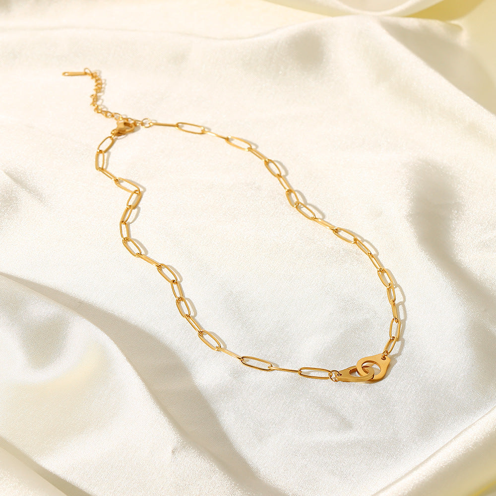 Fashion Geometric Stainless Steel Necklace Plating Stainless Steel Necklace