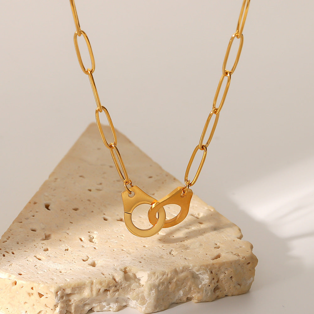 Fashion Geometric Stainless Steel Necklace Plating Stainless Steel Necklace