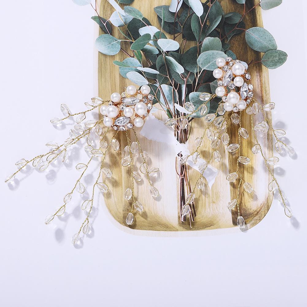 Fashion Tassel Alloy Earrings With Rhinestone, Beads and Pearls
