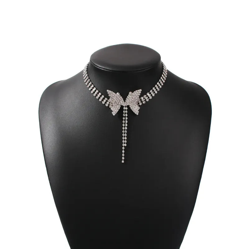 Fashion trend Choker with full of Diamonds and bow