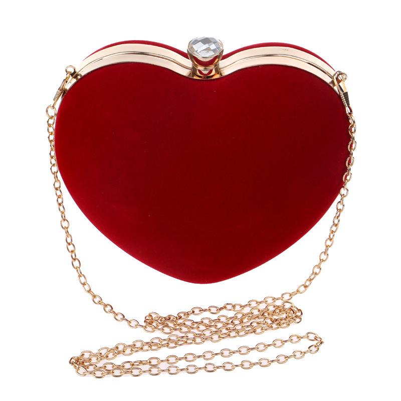 Hot Heart-shaped Clutch Bag