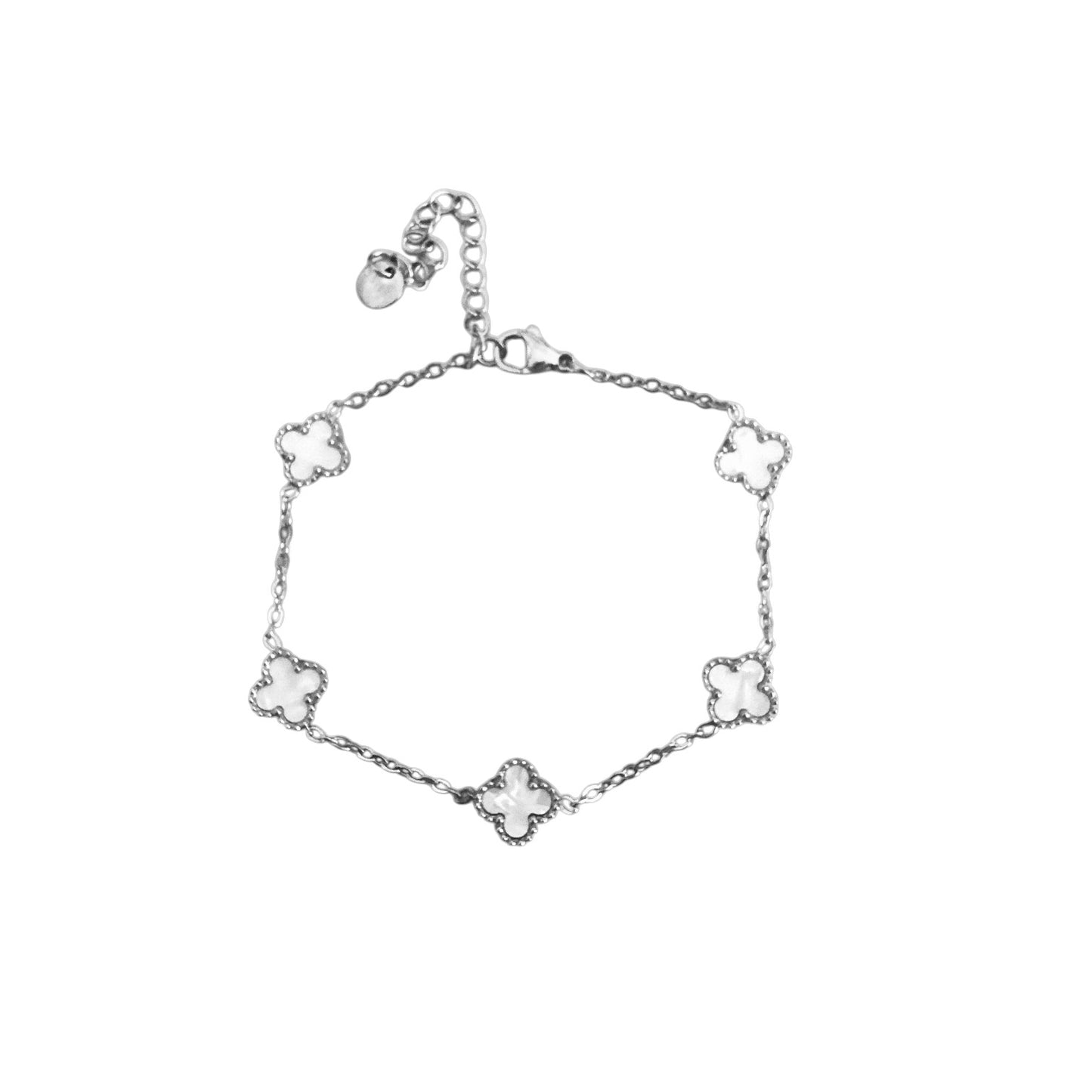 ⚡🚚 Bloom Clover Bracelet – Ατσάλινο Βραχιόλι Με Τετράφυλλα