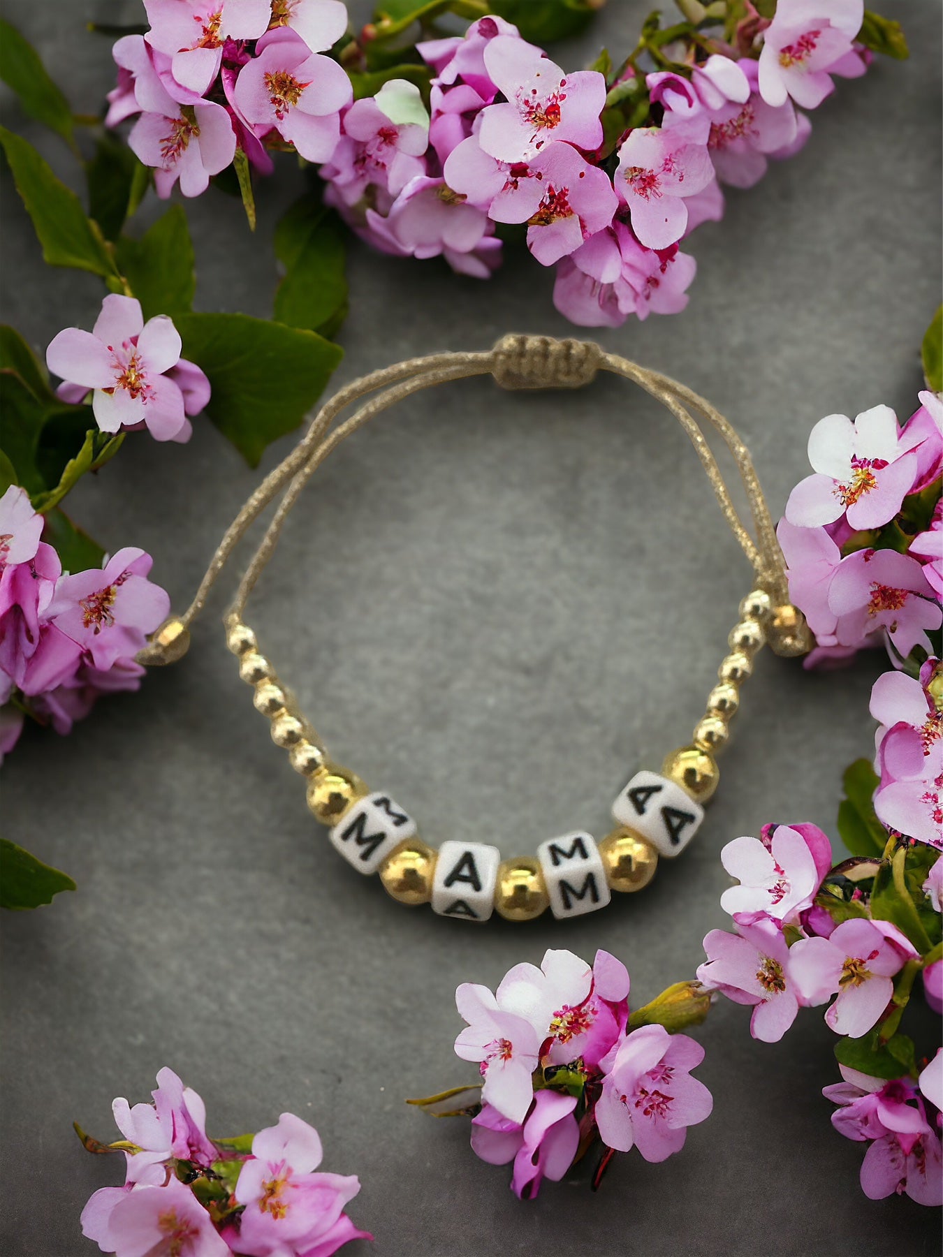 Βραχιόλι Μαμά με χρυσό αιματίτη