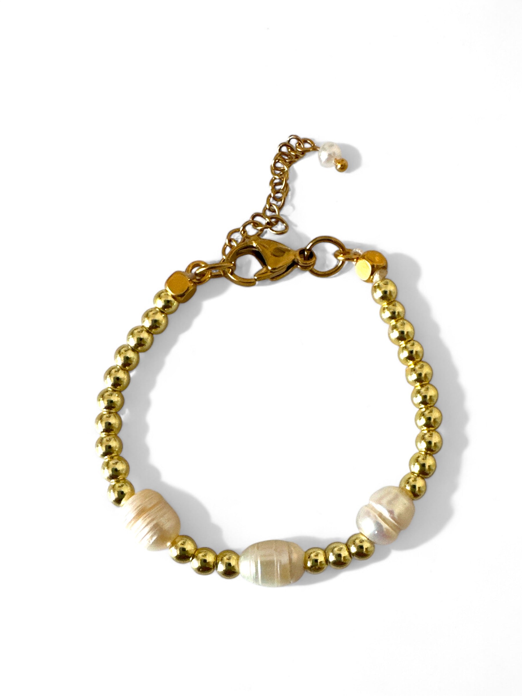 Χειροποίητο βραχιόλι με μαργαριτάρια και αιματίτη – Maella Bracelet – So Cute by Dimi