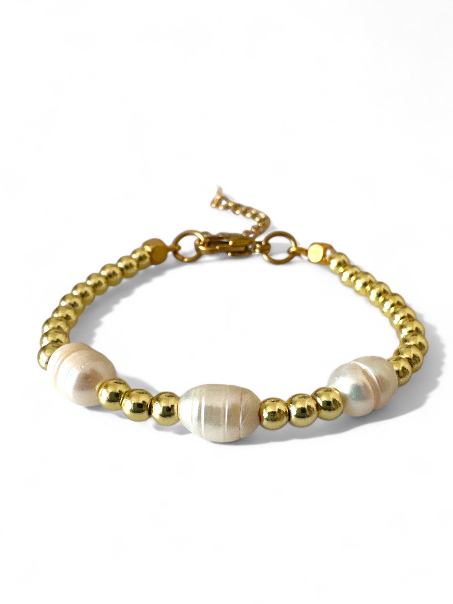 Χειροποίητο βραχιόλι με μαργαριτάρια και αιματίτη – Maella Bracelet – So Cute by Dimi