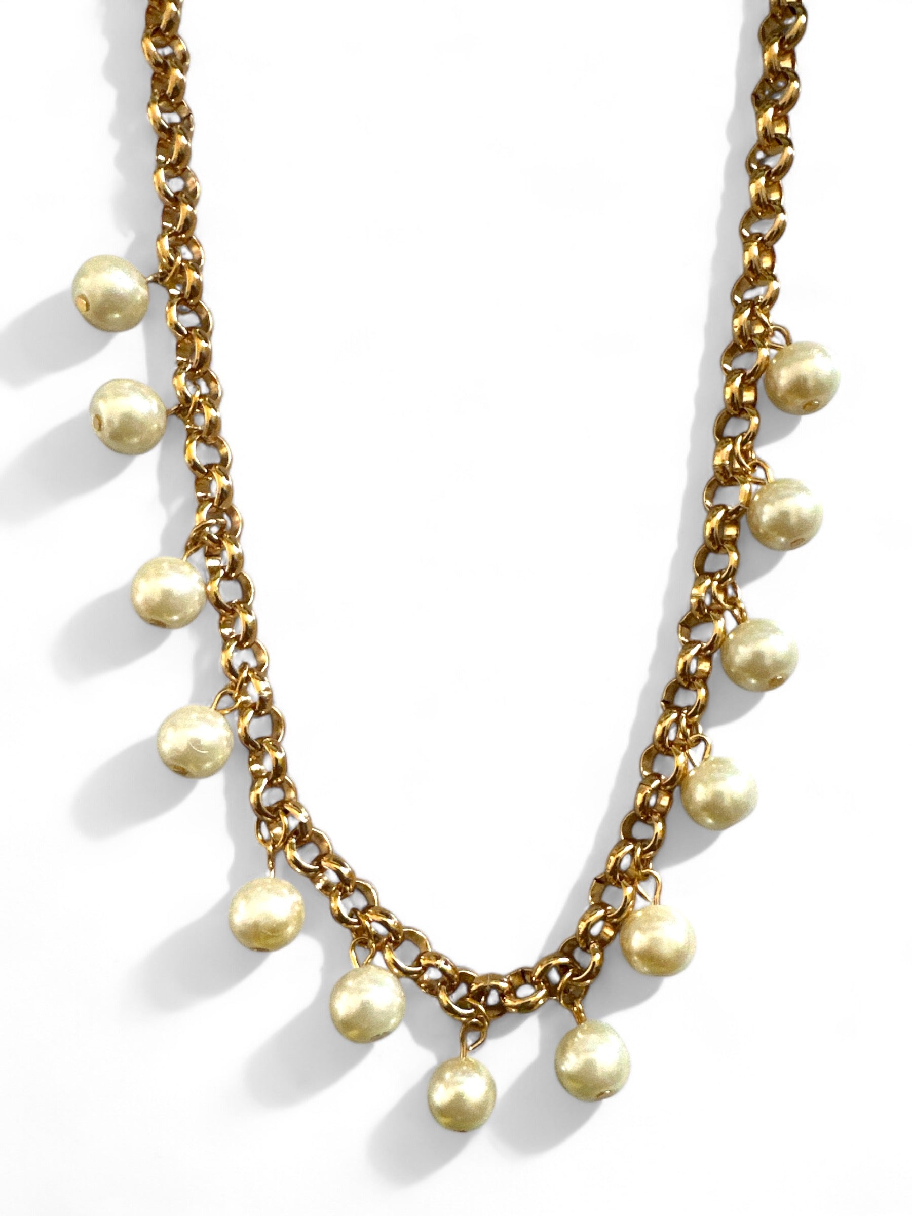 Χειροποίητο κολιέ με ατσάλινη αλυσίδα και πέρλες – Kalisti Necklace – So Cute by Dimi