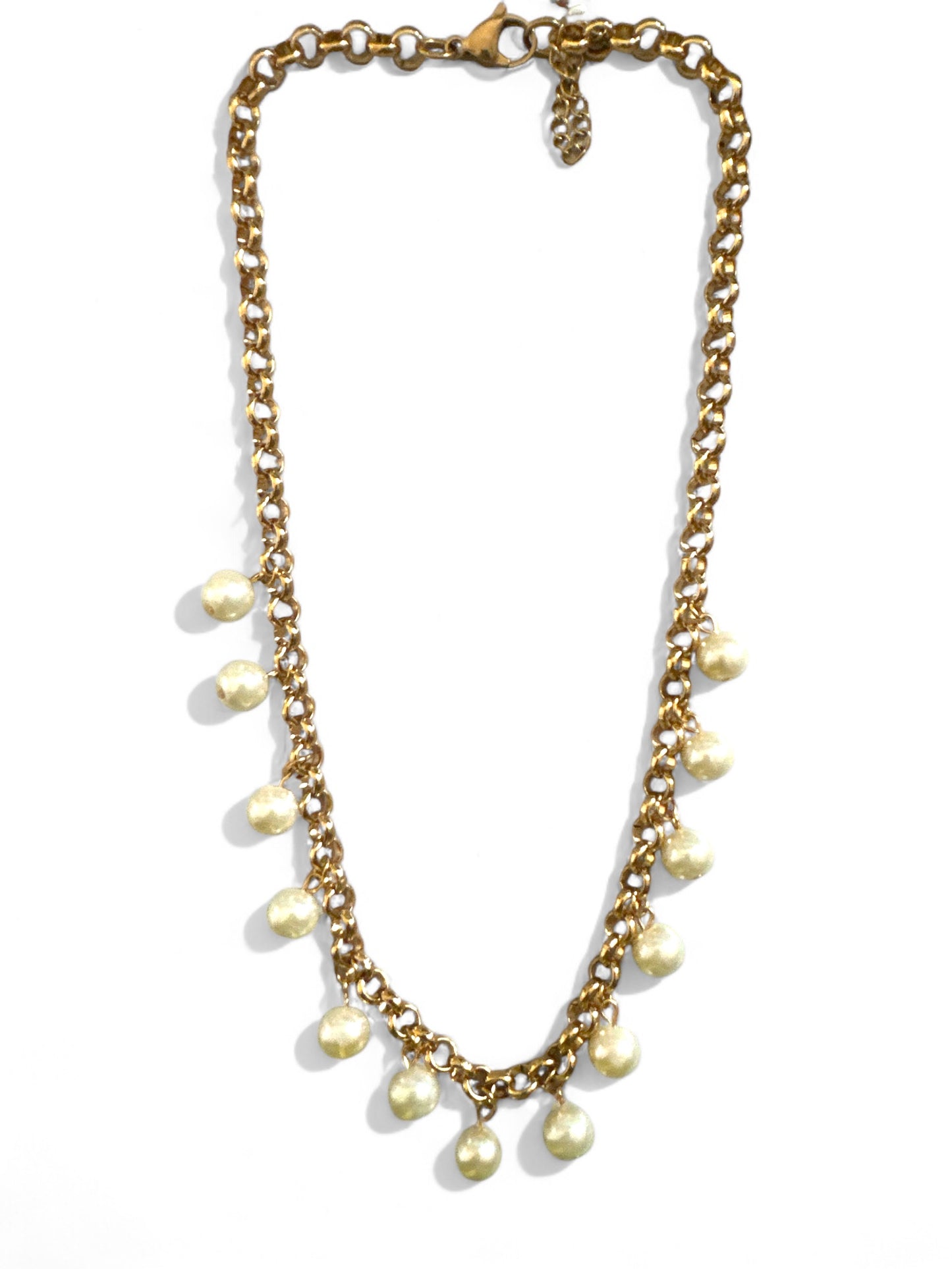 Χειροποίητο κολιέ με ατσάλινη αλυσίδα και πέρλες – Kalisti Necklace – So Cute by Dimi