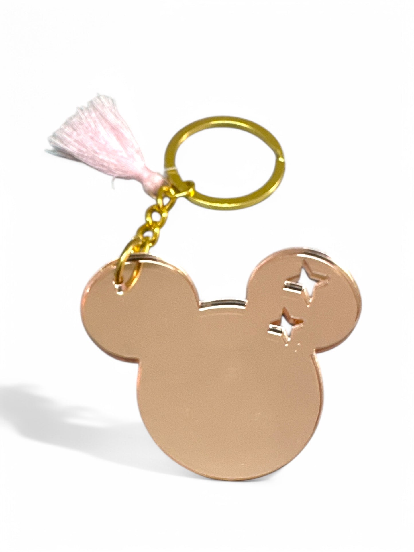 Plexiglass μπρελόκ καθρέφτη σε σχήμα ποντικιού με αστέρια – So Cute by Dimi Wholesale