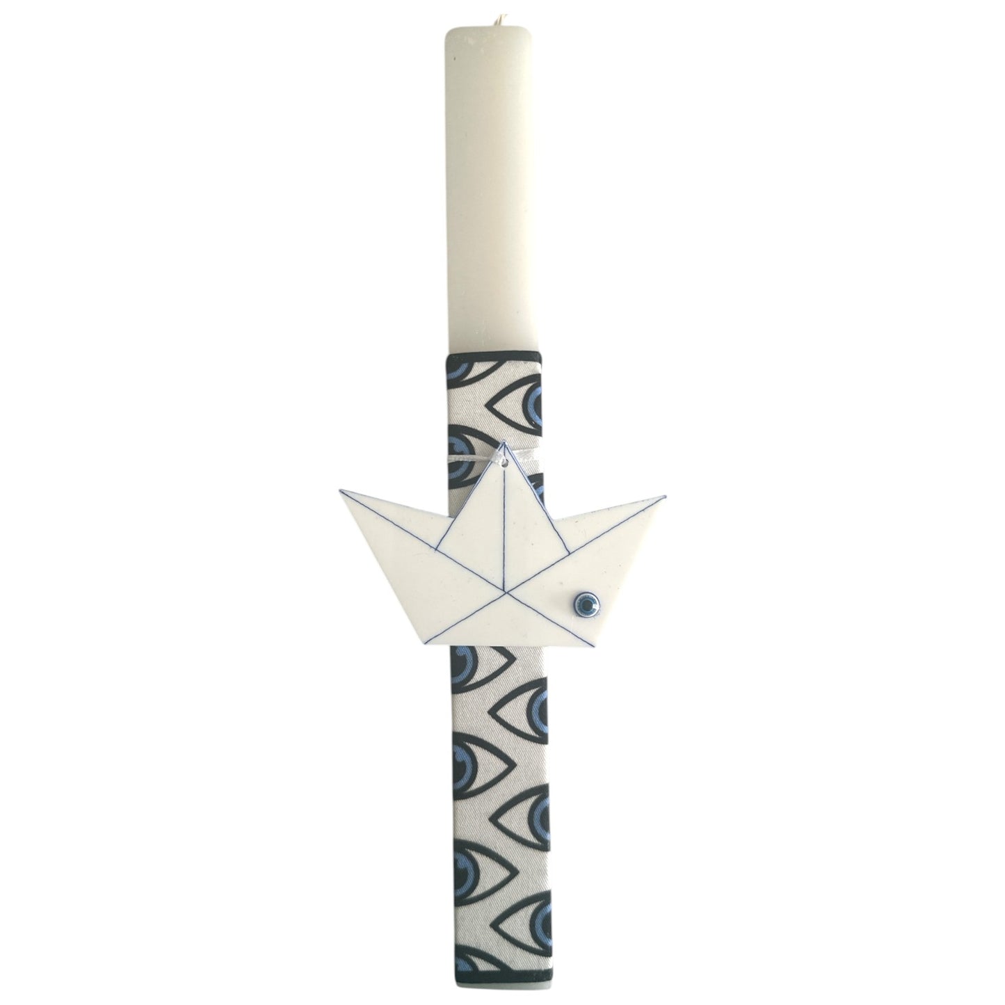 Χονδρική Λαμπάδα Origami Καραβάκι & Μάτι | So Cute by Dimi