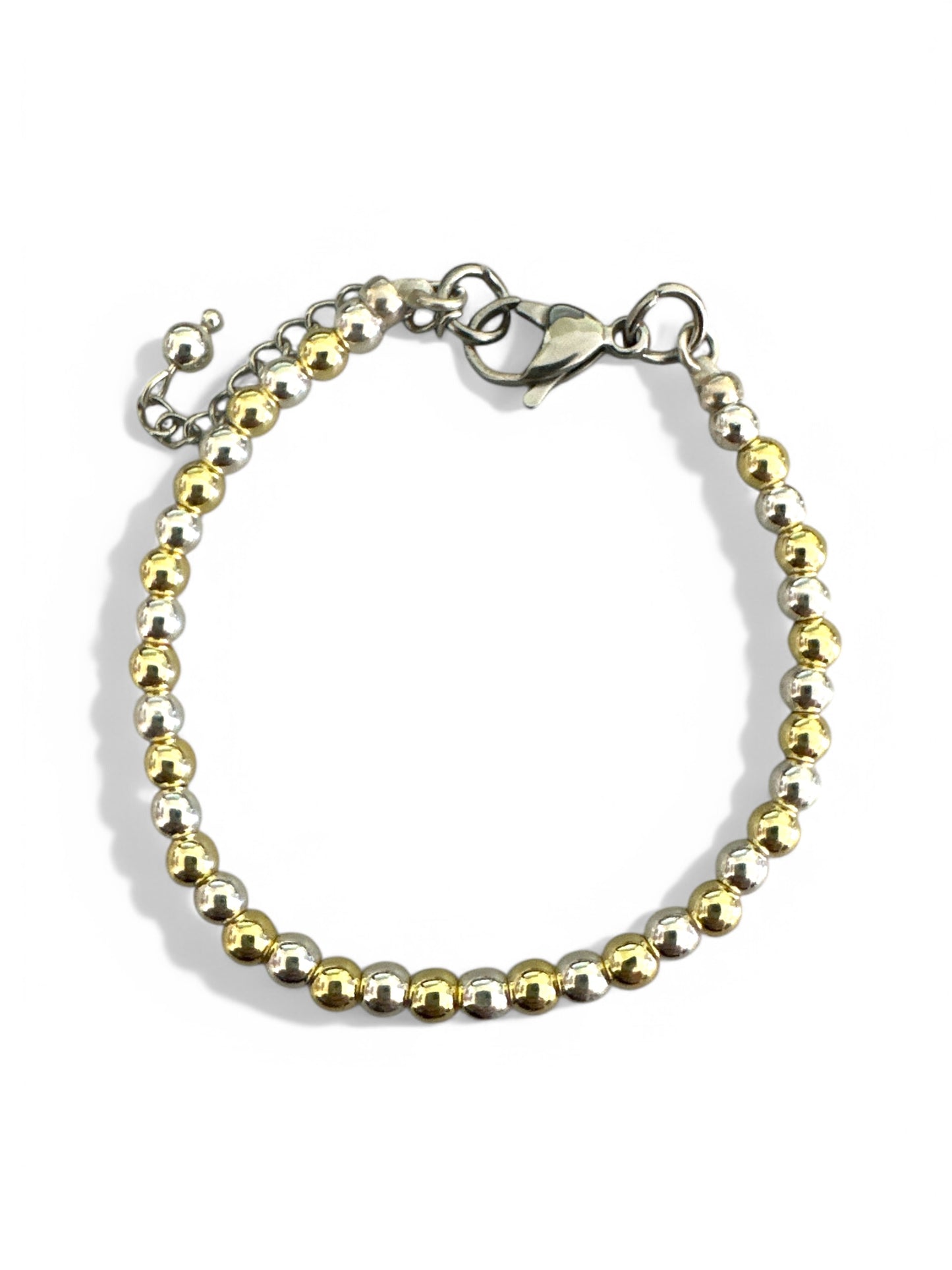 Χειροποίητο βραχιόλι με χάντρες αιματίτη σε χρυσό και ασημί – Duo Glow Bracelet – So Cute by Dimi