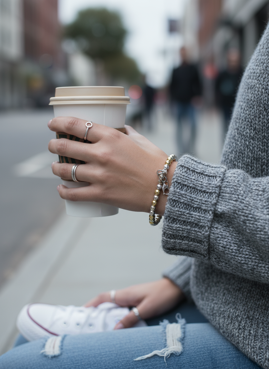 Χειροποίητο βραχιόλι με χάντρες αιματίτη σε χρυσό και ασημί – Duo Glow Bracelet – So Cute by Dimi