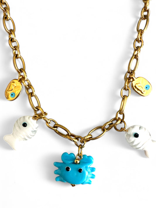 CRAB NECKLACE, Pack of 2