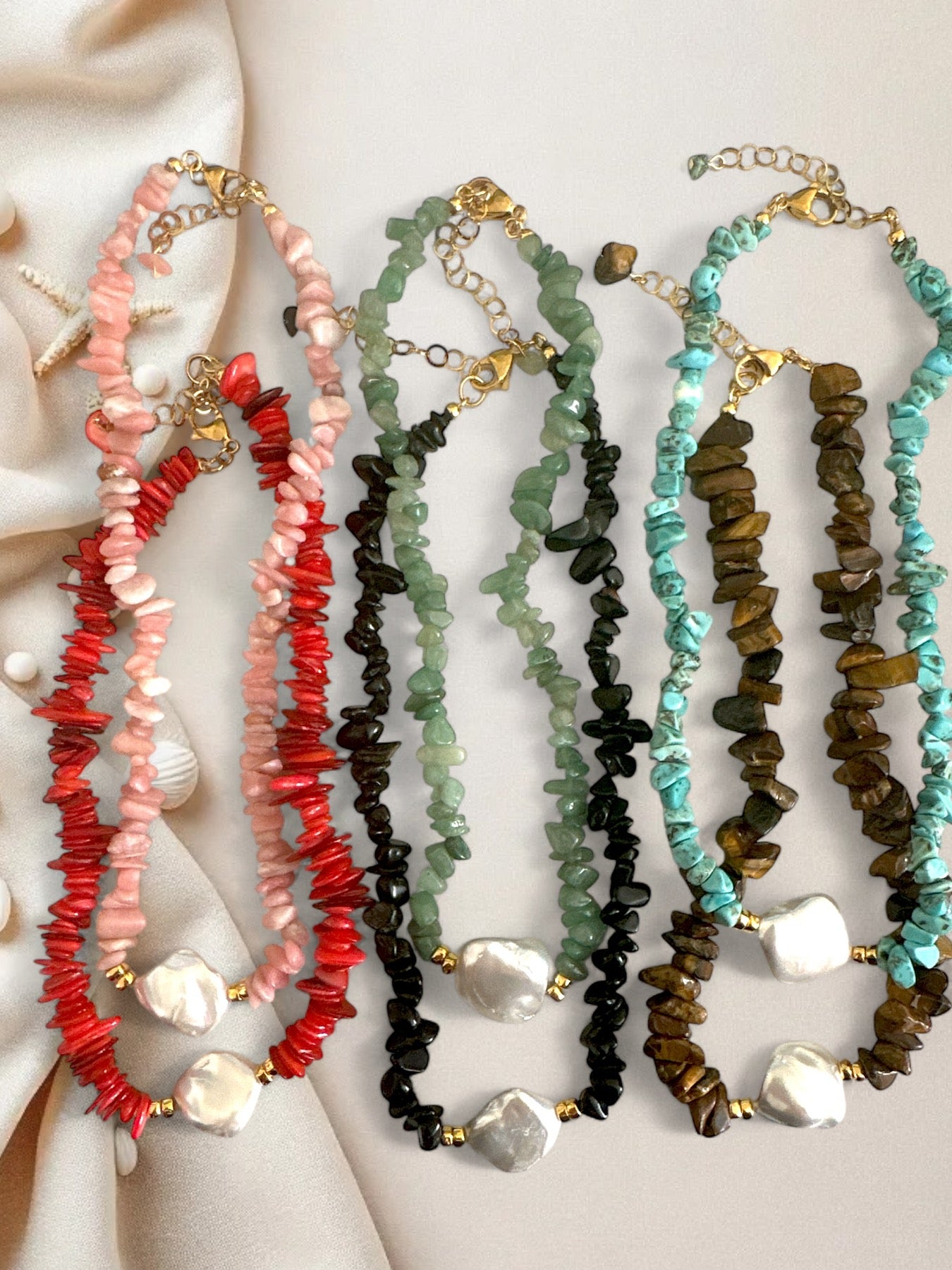 Color Flow – Natural Stones Necklace