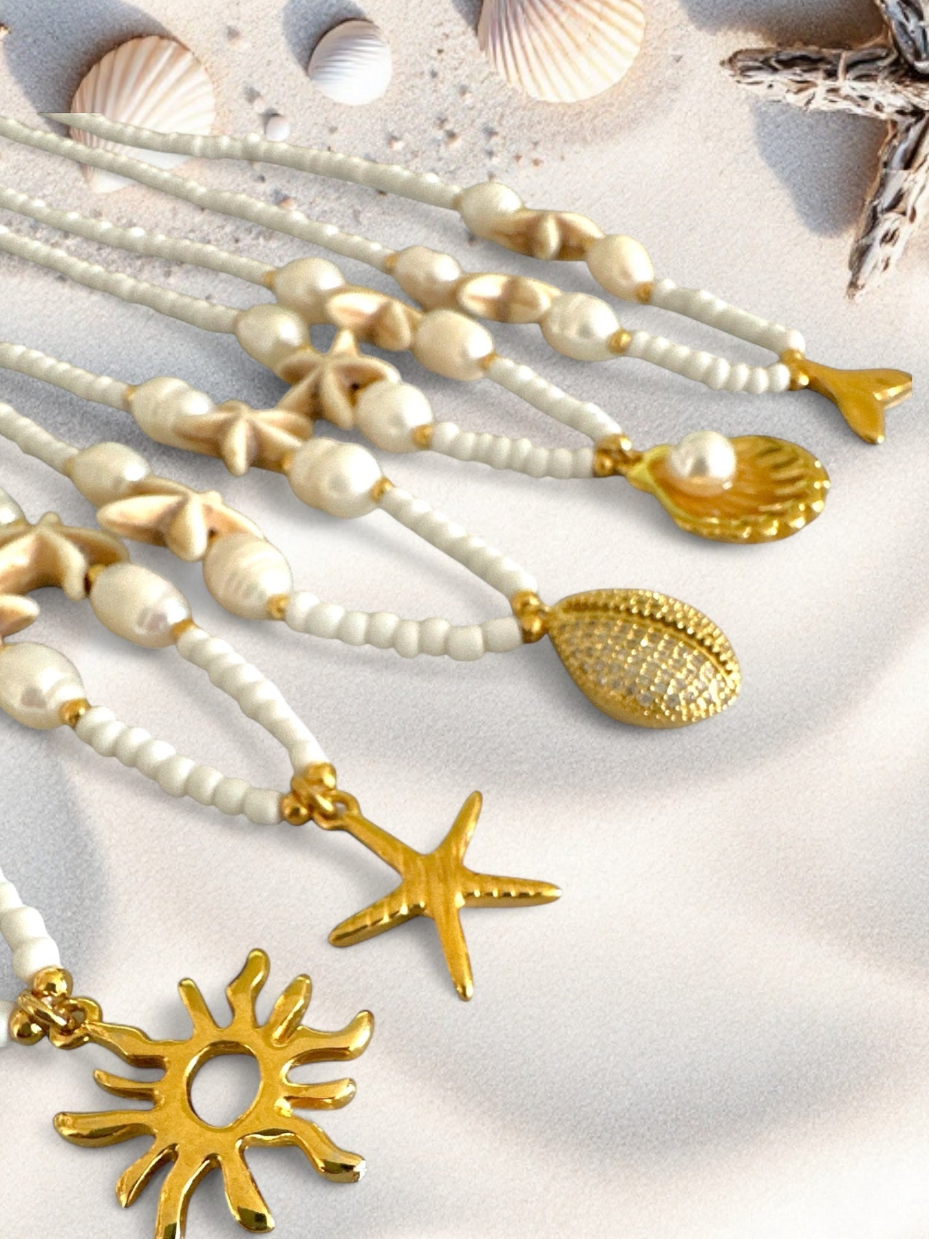 Seaside Whispers Necklace – Χειροποίητο κολιέ με charms
