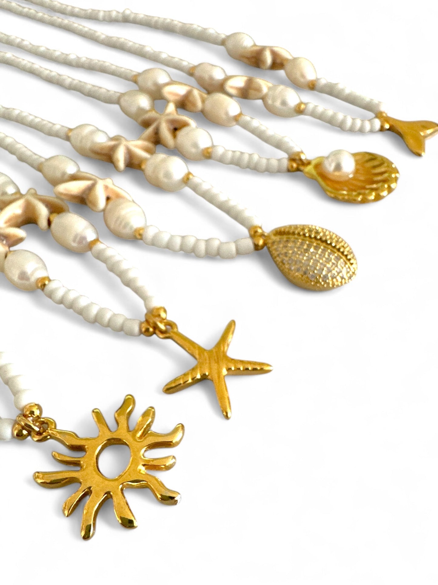 Seaside Whispers Necklace – Χειροποίητο κολιέ με charms