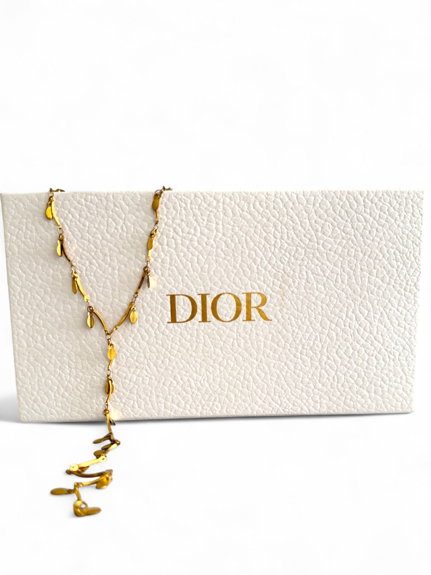 🔸 Κολιέ “Fleur d’Or” – Y-Drop Ατσάλινο με Κρεμαστά Φλουράκια