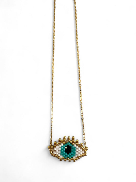 ⚡🚚  Eyelove - Κολιέ με μάτι από χάντρες Miyuki