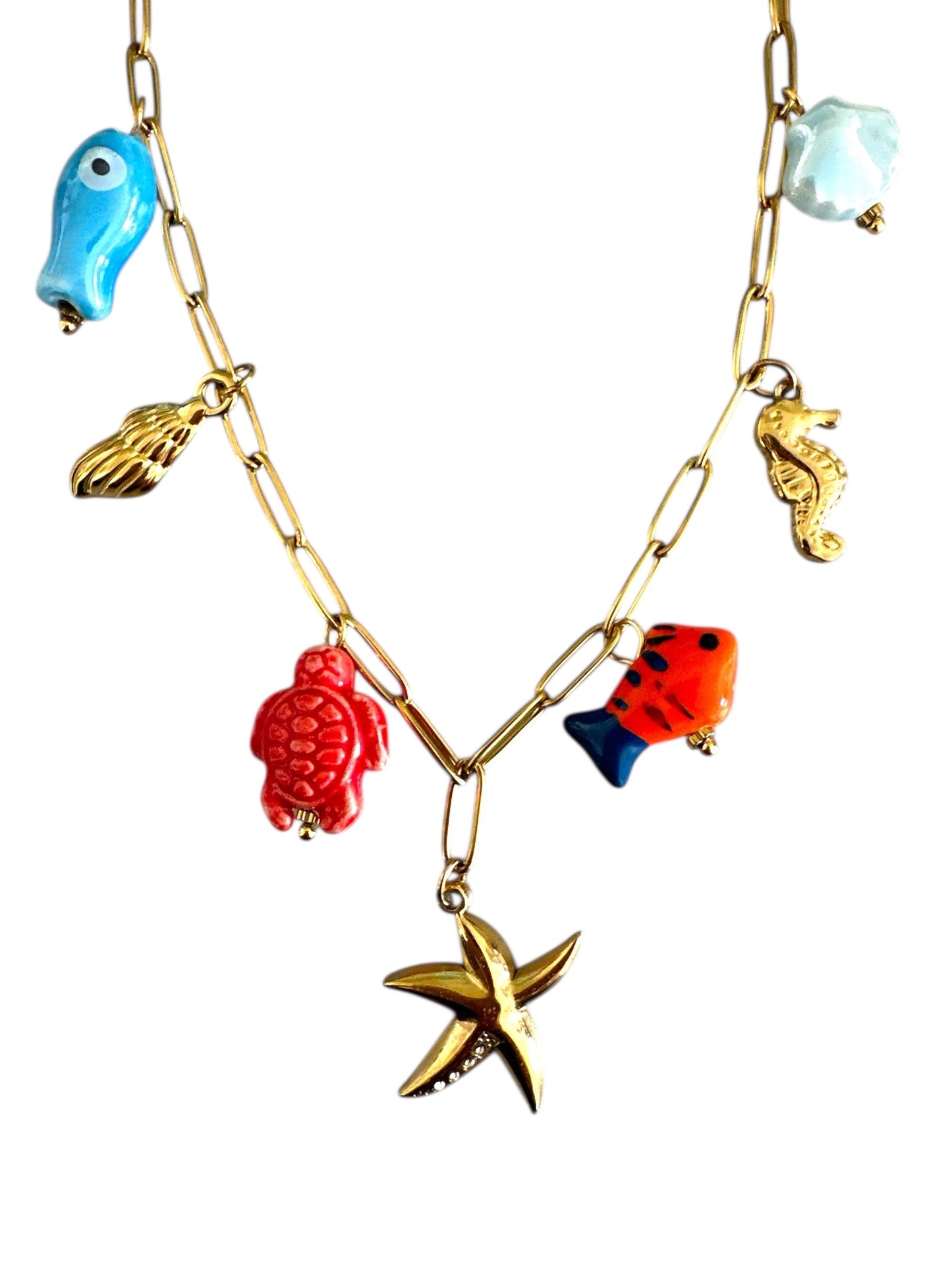 ⚡🚚 "Sea Whispers" Charm Necklace